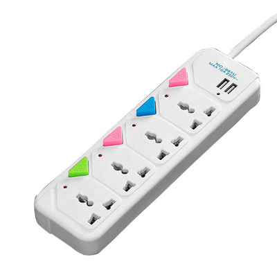 Multi outlet Universal Type Extension Socket With On/Off Switch USB