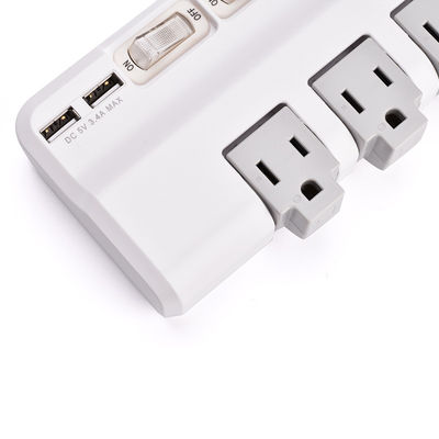 5 outlet UL and CUL Tested Power Strip 1.5ft 3*14AWG Cord with Switch, Surge Protector USB Adapter