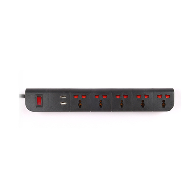 5 outlet Universal Type Extension Socket With On/Off Switch, USB