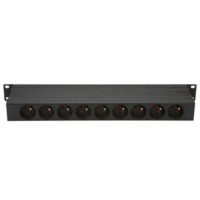 9 Way French Type PDU Extension Socket With On/Off Switch, Surge