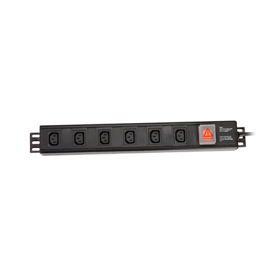 6 Way IEC Type PDU Extension Socket With On/Off Switch,