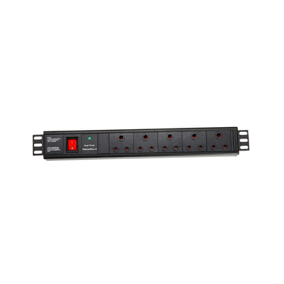 5 Way South Africa Type PDU Extension Socket With On/Off Switch, Overload Protector