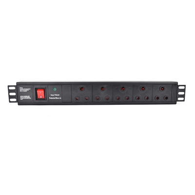 5 Way South Africa Type PDU Extension Socket With On/Off Switch, Overload Protector