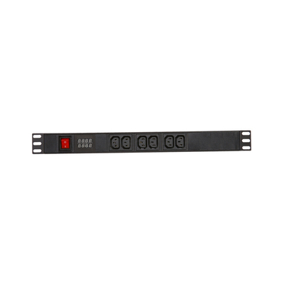 6 Way IEC Type PDU Extension Socket With On/Off Switch, Overload Protector