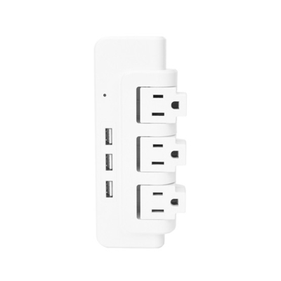 Wall Power Socket with Surge Protector ETL cETL Passed 3Way 3USB