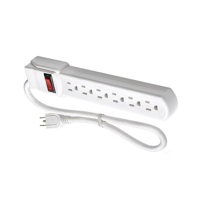 6 outlet Power Strip and Extension Socket With 15A Circuit Breaker Surger Protector