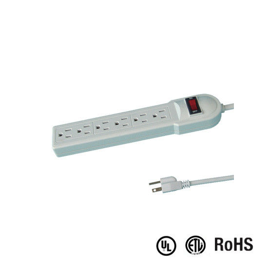 UL and CUL Tested Power Strip 1.5ft 3*14AWG Cord with Switch, Surge Protector